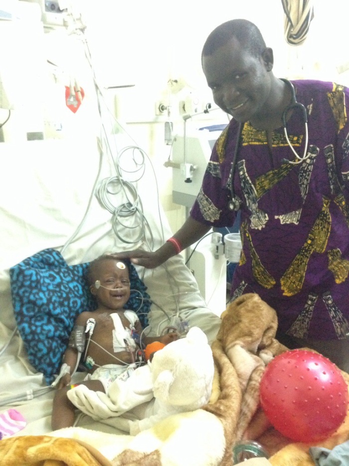 Princess with Dr. Aliku (Pediatric Cardiologist from Northern Uganda)